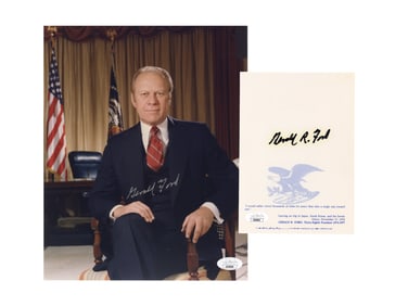 (2) Gerald Ford Signatures JSA