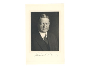 President Herbert Hoover Signed Photograph JSA