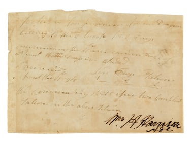 William Henry Harrison Early Signed Document