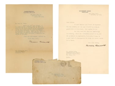 (2) Theodore Roosevelt Jr. Typed Letters Signed