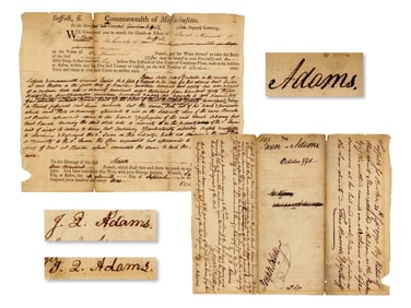 John Adams & John Quincy Adams Signed Document