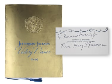 Harry Truman Signed Jefferson-Jackson Program JSA