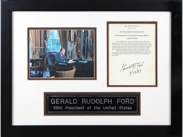 President Gerald Ford Signed Nixon Pardon