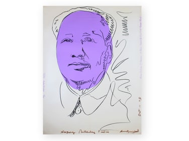 Andy Warhol 1974 Mao Screenprint Signed