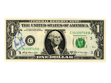 Neil Armstrong Signed U.S. One Dollar Bill JSA