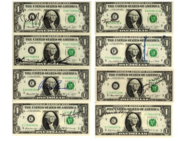 Signed US Currency Collection Politicians
