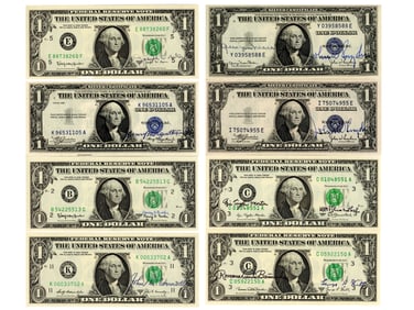 Signed US Currency Collection Government Officials