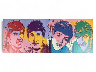 Andy Warhol Signed 1980 Beatles Poster