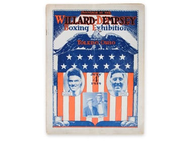 Willard-Dempsey Boxing Exhibition Program