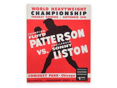 1962 Floyd Patterson vs. Sonny Liston Program
