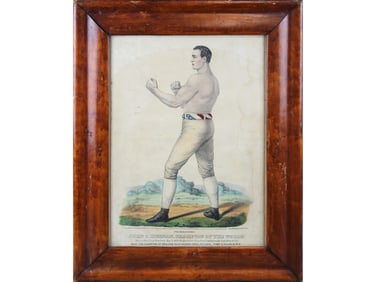 1860 John C. Heenan. Currier and Ives Print
