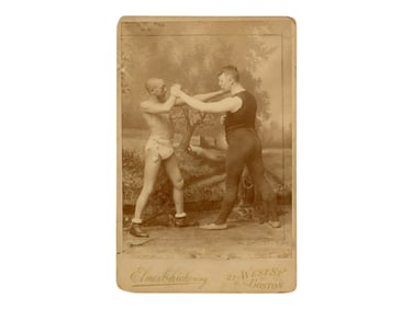 Boxing Cabinet Card. 19th Century