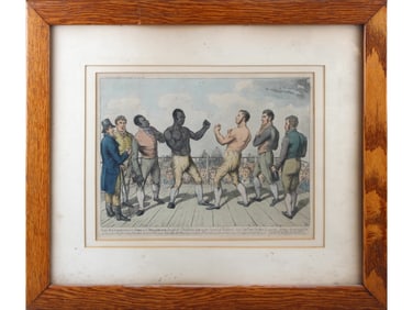 Color Engraving, Battle Between Crib and Molineaux