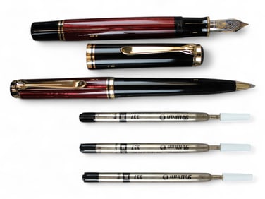 Pelikan M800 Red Fountain Pen & BP Set