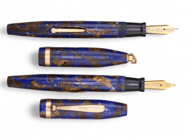(2) Artcraft Mint & Stickered Fountain Pens