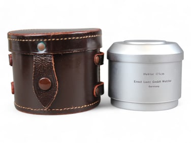 Leica Hektor 2.5/12.5 Lens in Leather Case