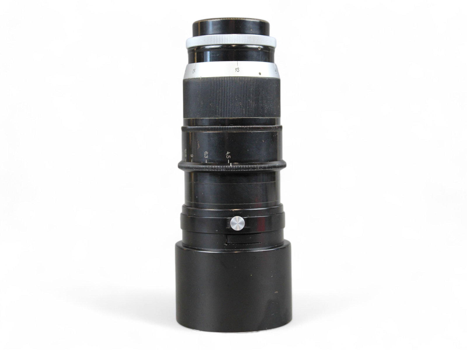 Leica Telyt 4.5/20cm Lens: Leitz Telyt 4.5/20cm lens. Serial number 272741. From single owner, lifetime Leica and photographica collection.
