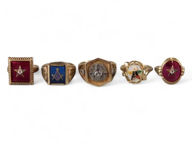 Masonic Gold Rings