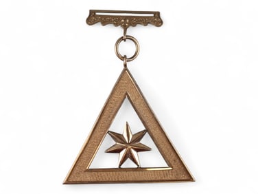 Gold Masonic Presentation Badge Identified