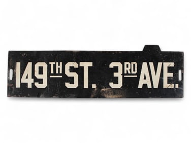 Early NYC Subway Sign 149th Street/3rd Ave