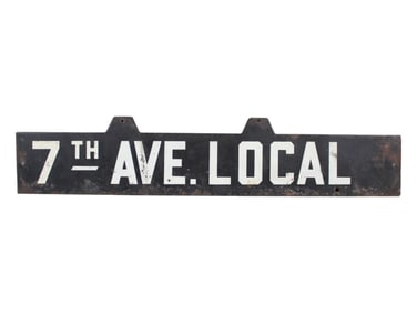 Early NYC Subway Sign 7th Ave Local