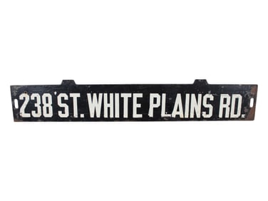 Early NYC Subway Sign White Plains Road