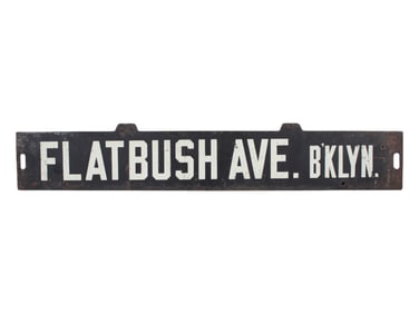Early NYC Subway Sign Flatbush Avenue
