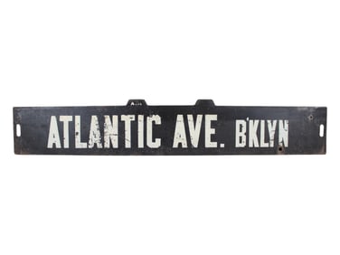 Early NYC Subway Sign Atlantic Avenue Bklyn