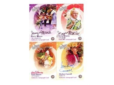 (4) 2006 Breygent The Wizard of Oz Signed Cards