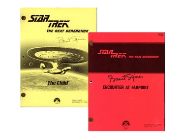 (2) Brent Spiner Signed Star Trek: TNG Scripts