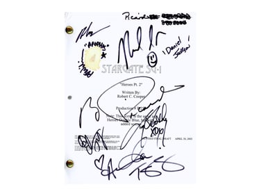 Stargate SG-1 Cast Signed Script