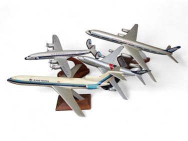 (4) Desk Model Airplanes Eastern & Flying Tigers