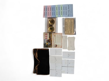 Wallet with Rosettes, Calling Cards, and More