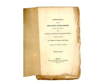 John Quincy Adams, Pamphlet 1829