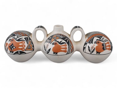 Yolanda Trujillo Acoma Pottery Triple Canteen