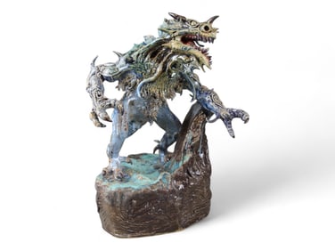Joseph Gubocki Ceramic Fantasy Creature Sculpture