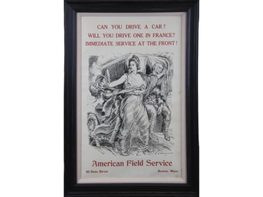 Can You Drive a Car? American Field Service Poster