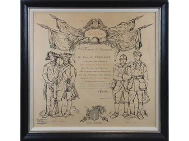 World War One American Field Service Diploma