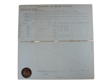 1885 Sing Sing Commutation Governor Hill Signed