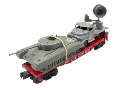 Lionel 6803 Flat with USMC Vehicles