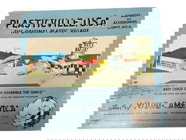 Scarce Boxed Plasticville AU6 Airport & Accessory