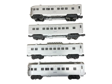 4 Late Lionel SF Passenger Cars