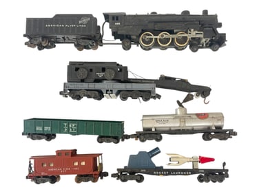 6pc American Flyer Steam Freight Set