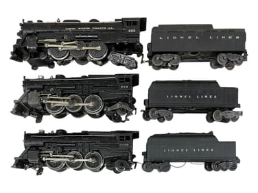 3 Lionel Steam Locomotives