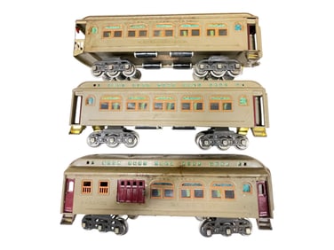 3 Lionel 418 Series Passenger Cars
