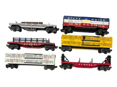 6 Clean Lionel Freight Cars
