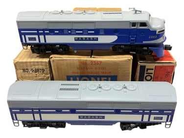 Nice Double Boxed Lionel 2367 Wabash F3 Diesels