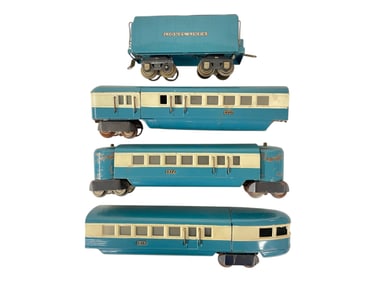 Partial Boxed Lionel Blue Streak Set