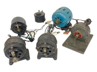 6 Early Motors & Rheostat