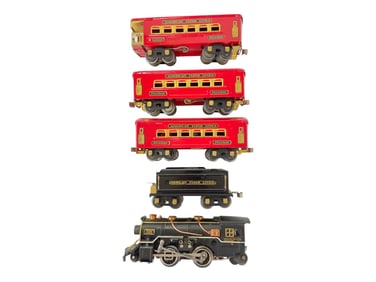 5pc American Flyer Steam Pass Set